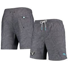 Las Vegas Raiders Tommy Bahama Naples Layered Leaves Swim Trunks