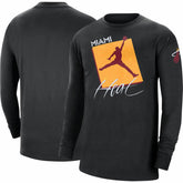 Miami Heat Jordan Brand Courtside Max 90 Vintage Wash Statement Edition Long Sleeve T-Shirt Outlet