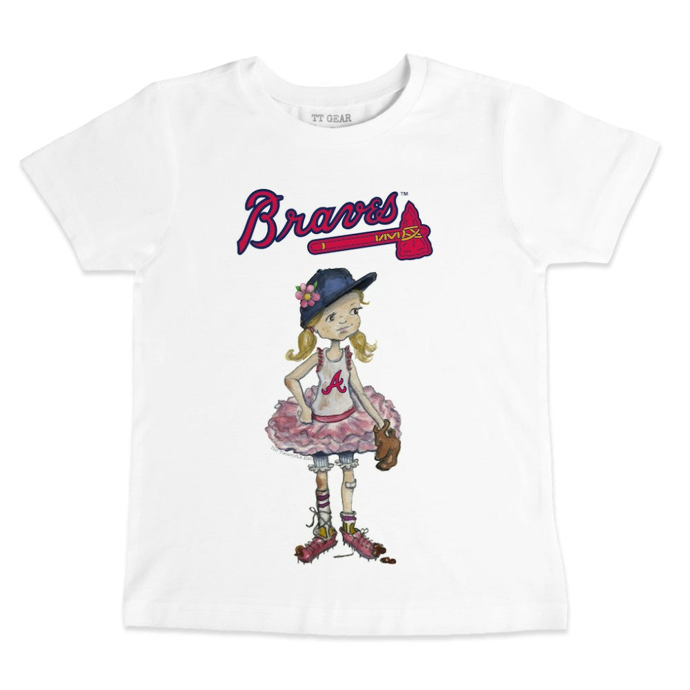 Atlanta Braves Tiny Turnip Youth Baseball Babes T-Shirt | MLB Discount