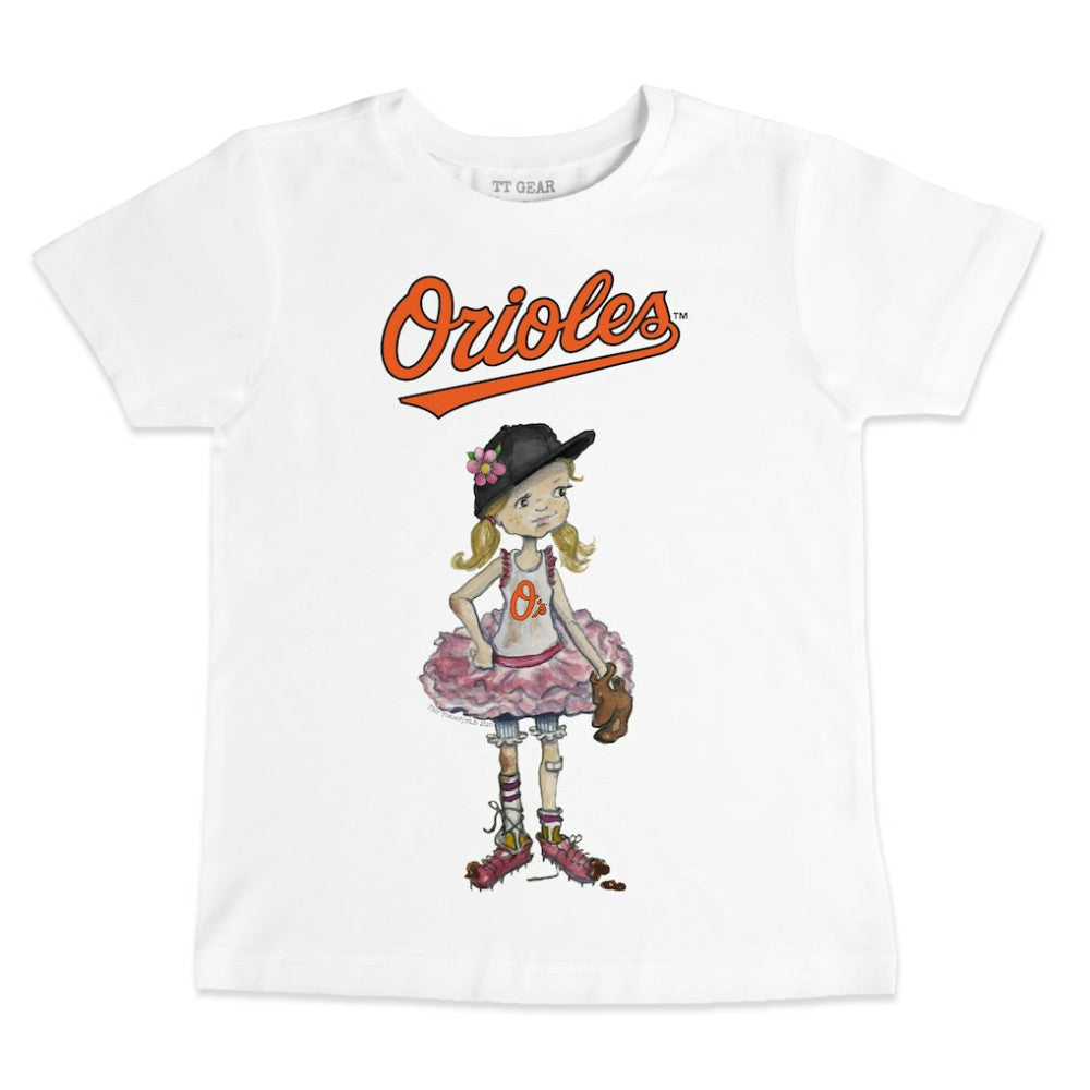 Baltimore Orioles Tiny Turnip Youth Baseball Babes T-Shirt | MLB Outlet