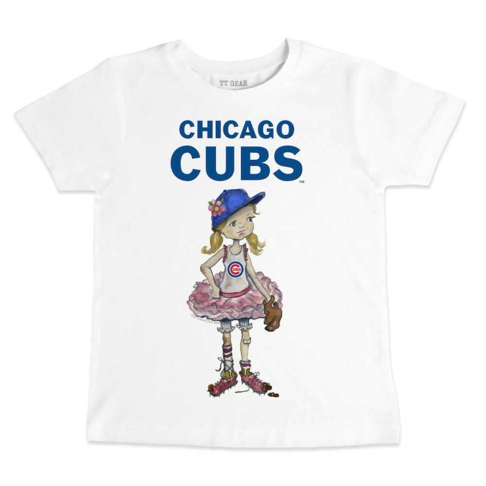 Chicago Cubs Tiny Turnip Youth Baseball Babes T-Shirt | MLB On Sale