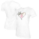 San Diego Padres Tiny Turnip Women's Baseball Tiara Heart T-Shirt | MLB Sale