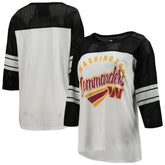 Washington Commanders G-III 4Her by Carl Banks Women's First Team 3/4-Sleeve Mesh T-Shirt