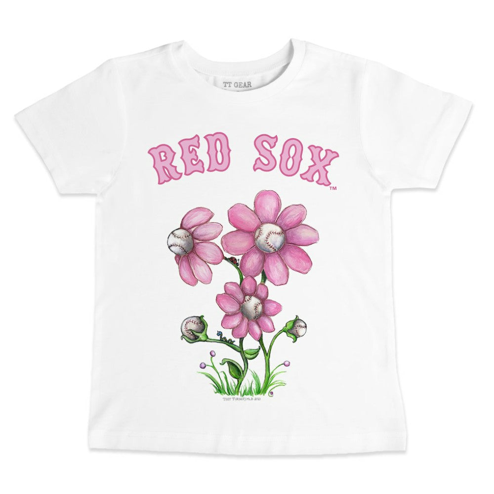 Boston Red Sox Tiny Turnip Youth Blooming Baseballs T-Shirt | MLB New