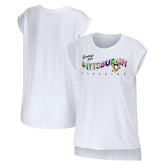 Pittsburgh Penguins WEAR by Erin Andrews Women's Greetings From Muscle T-Shirt For Sale