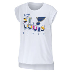 St. Louis Blues WEAR by Erin Andrews Women's Greetings From Muscle T-Shirt Sale