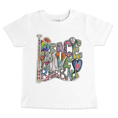 Boston Red Sox Tiny Turnip Youth Peace Love Baseball T-Shirt | MLB Near me