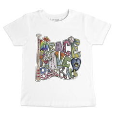 Milwaukee Brewers Tiny Turnip Youth Peace Love Baseball T-Shirt | MLB For sale