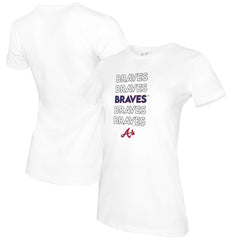 Atlanta Braves Tiny Turnip Women's Stacked T-Shirt | MLB For sale