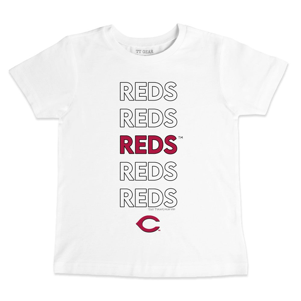 Cincinnati Reds Tiny Turnip Youth Stacked T-Shirt | MLB Sale