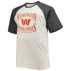 Washington Commanders Fanatics Big & Tall Wordmark Raglan T-Shirt