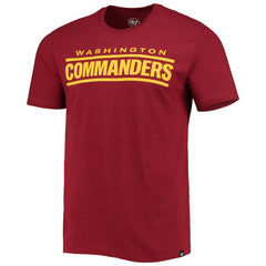 Washington Commanders 47 brand '47 Wordmark Imprint Super Rival T-Shirt