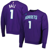 LaMelo Ball Charlotte Hornets Jordan Brand Statement Name & Number Pullover Sweatshirt For Sale