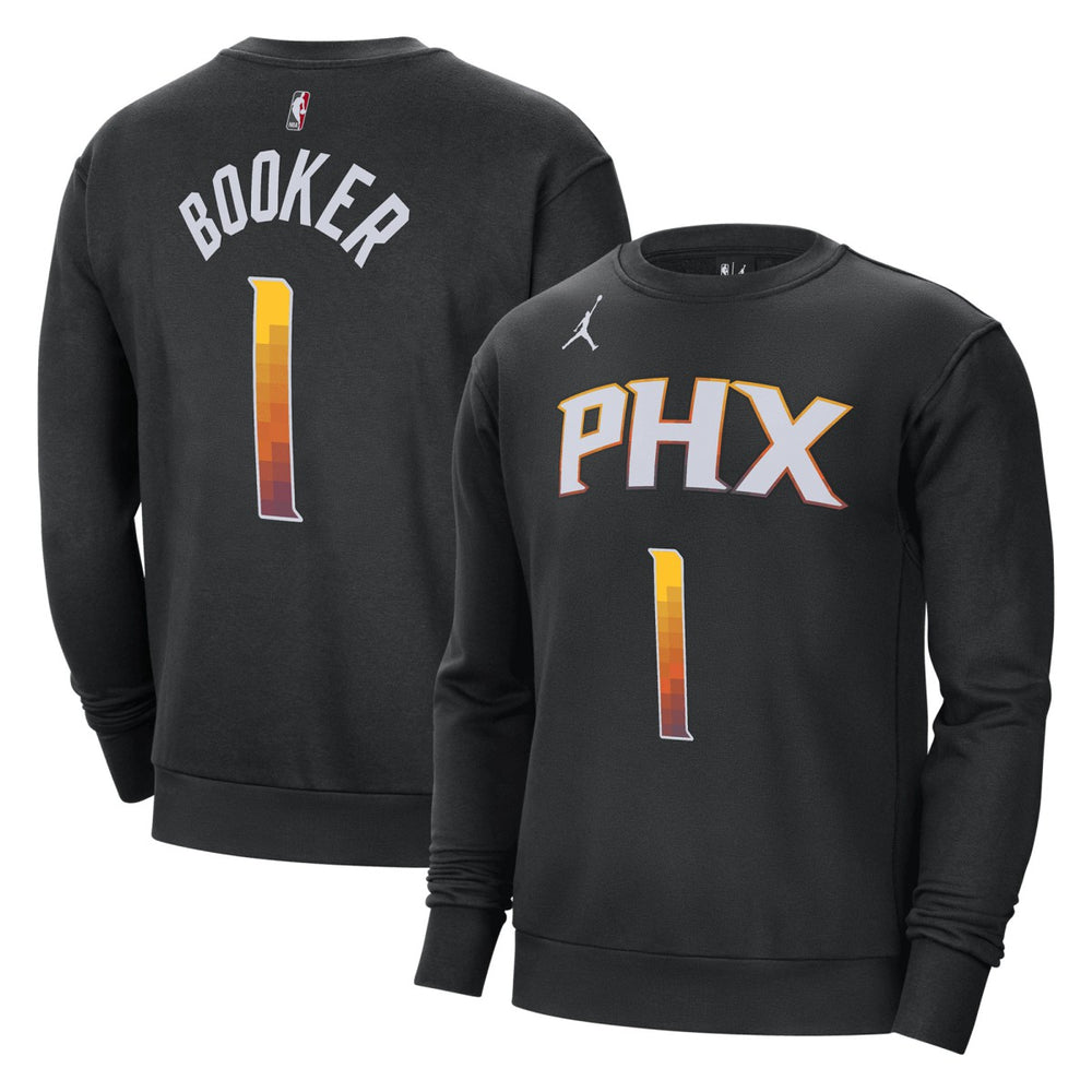 Devin Booker Phoenix Suns Jordan Brand Statement Name & Number Pullover Sweatshirt For Sale