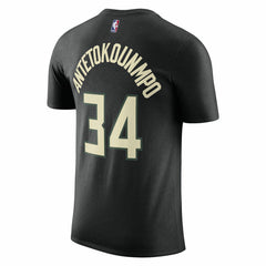 Giannis Antetokounmpo Milwaukee Bucks Jordan Brand 2022/23 Statement Edition Name & Number T-Shirt For Sale