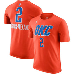 Shai Gilgeous-Alexander Oklahoma City Thunder Jordan Brand 2022/23 Statement Edition Name & Number T-Shirt Outlet