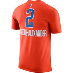 Shai Gilgeous-Alexander Oklahoma City Thunder Jordan Brand 2022/23 Statement Edition Name & Number T-Shirt Outlet