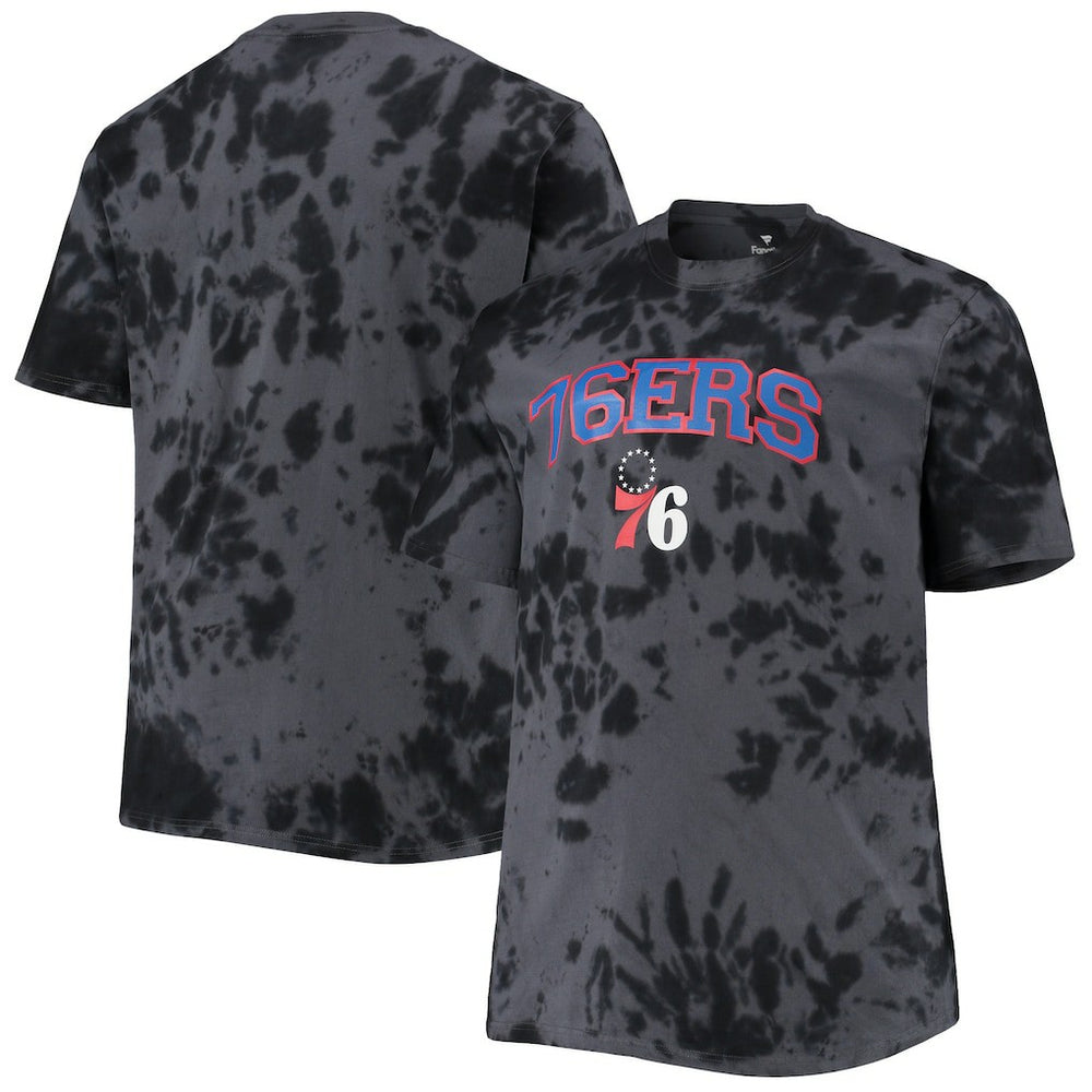 Philadelphia 76ers Big & Tall Marble Dye Tonal Performance T-Shirt On Sale
