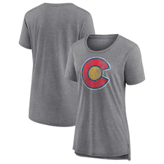 Colorado Avalanche Women's Slow Whistle Tri-Blend T-Shirt Outlet