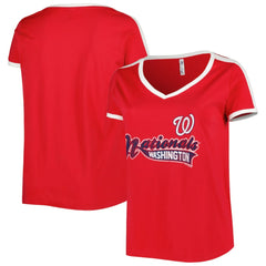 Washington Nationals Soft as a Grape Women's Plus Size V-Neck T-Shirt | MLB For sale