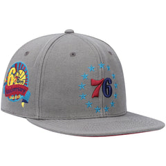 Philadelphia 76ers Hardwood Classics 60th Anniversary Carbon Cabernet Fitted Hat Discount