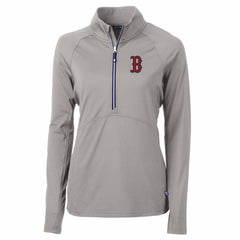 Boston Red Sox Cutter & Buck Women's Adapt Eco Knit Stretch Half-Zip Pullover Top | MLB Outlet