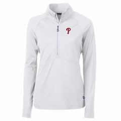 Philadelphia Phillies Cutter & Buck Women's Adapt Eco Knit Stretch Half-Zip Pullover Top | MLB For sale