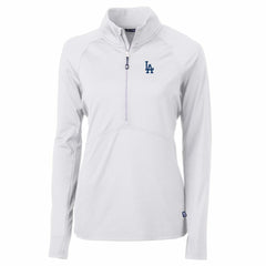Los Angeles Dodgers Cutter & Buck Women's Adapt Eco Knit Stretch Half-Zip Pullover Top | MLB Shop