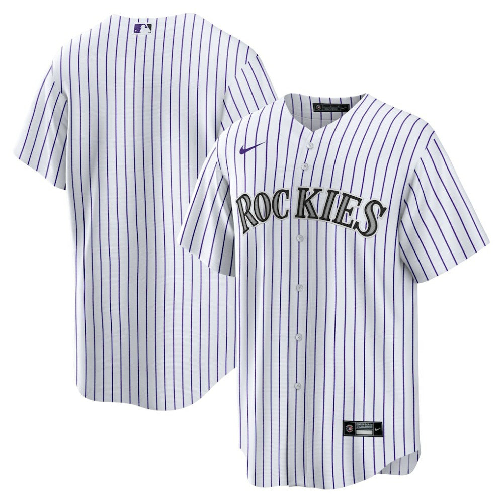 Colorado Rockies Home Blank Replica Jersey - White