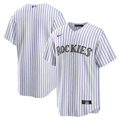 Colorado Rockies Home Blank Replica Jersey - White