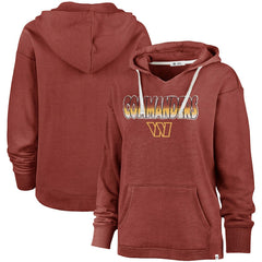 Washington Commanders 47 brand '47 Women's Color Rise Kennedy Pullover V-Neck Hoodie