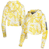 Denver Nuggets Lusso Women's Maia Tri-Blend Cropped Quarter-Zip Top sale On Sale