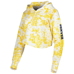Denver Nuggets Lusso Women's Maia Tri-Blend Cropped Quarter-Zip Top sale On Sale