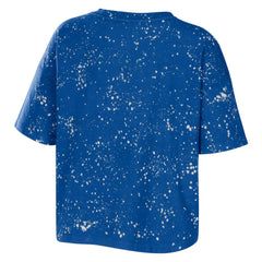Philadelphia 76ers WEAR by Erin Andrews Women's Bleach Splatter Notch Neck T-Shirt Discount