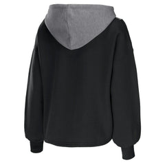 Brooklyn Nets WEAR by Erin Andrews Women's Pieced Quarter-Zip Hoodie Jacket Discount