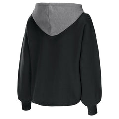 Miami Heat WEAR by Erin Andrews Women's Pieced Quarter-Zip Hoodie Jacket On Sale