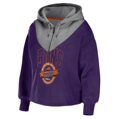 Phoenix Suns WEAR by Erin Andrews Women's Pieced Quarter-Zip Hoodie Jacket For Sale