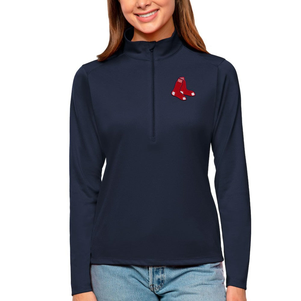 Boston Red Sox Antigua Women's Tribute Quarter-Zip Pullover Top | MLB Near me