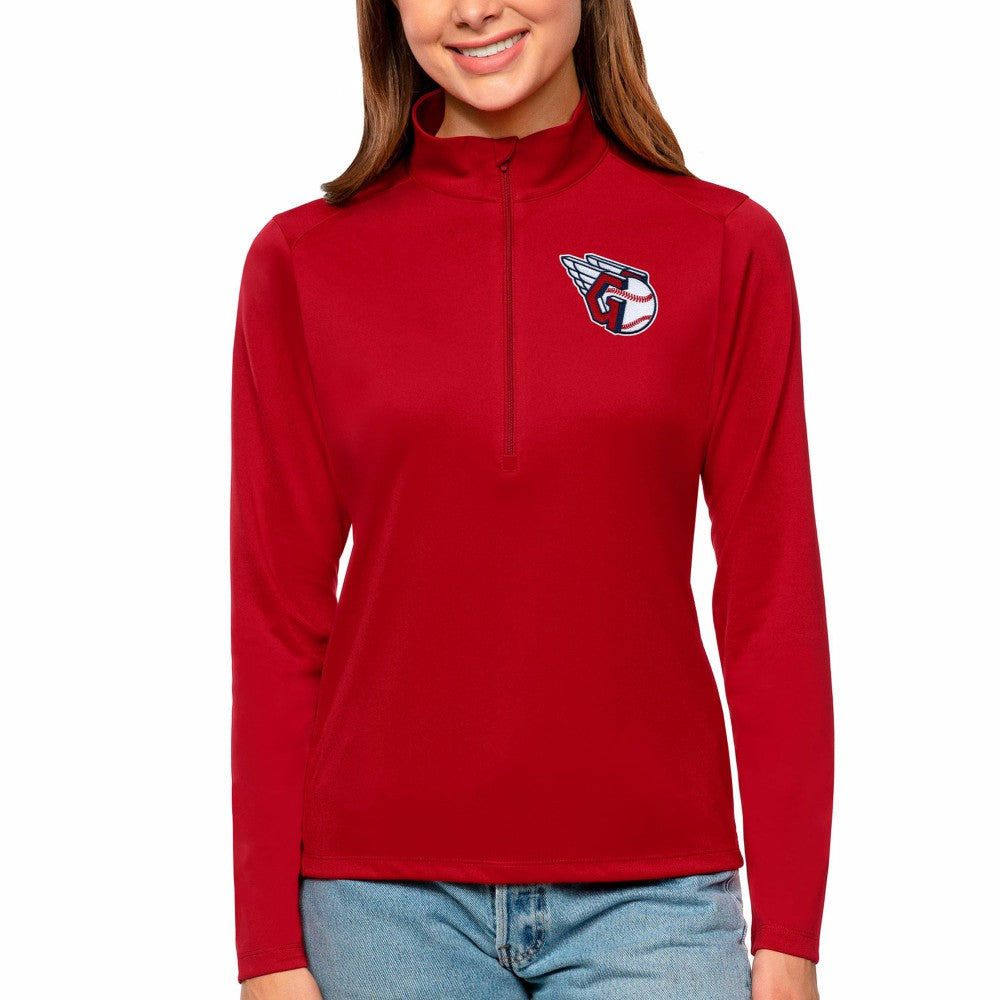 Cleveland Guardians Antigua Women's Tribute Quarter-Zip Pullover Top | MLB Sale