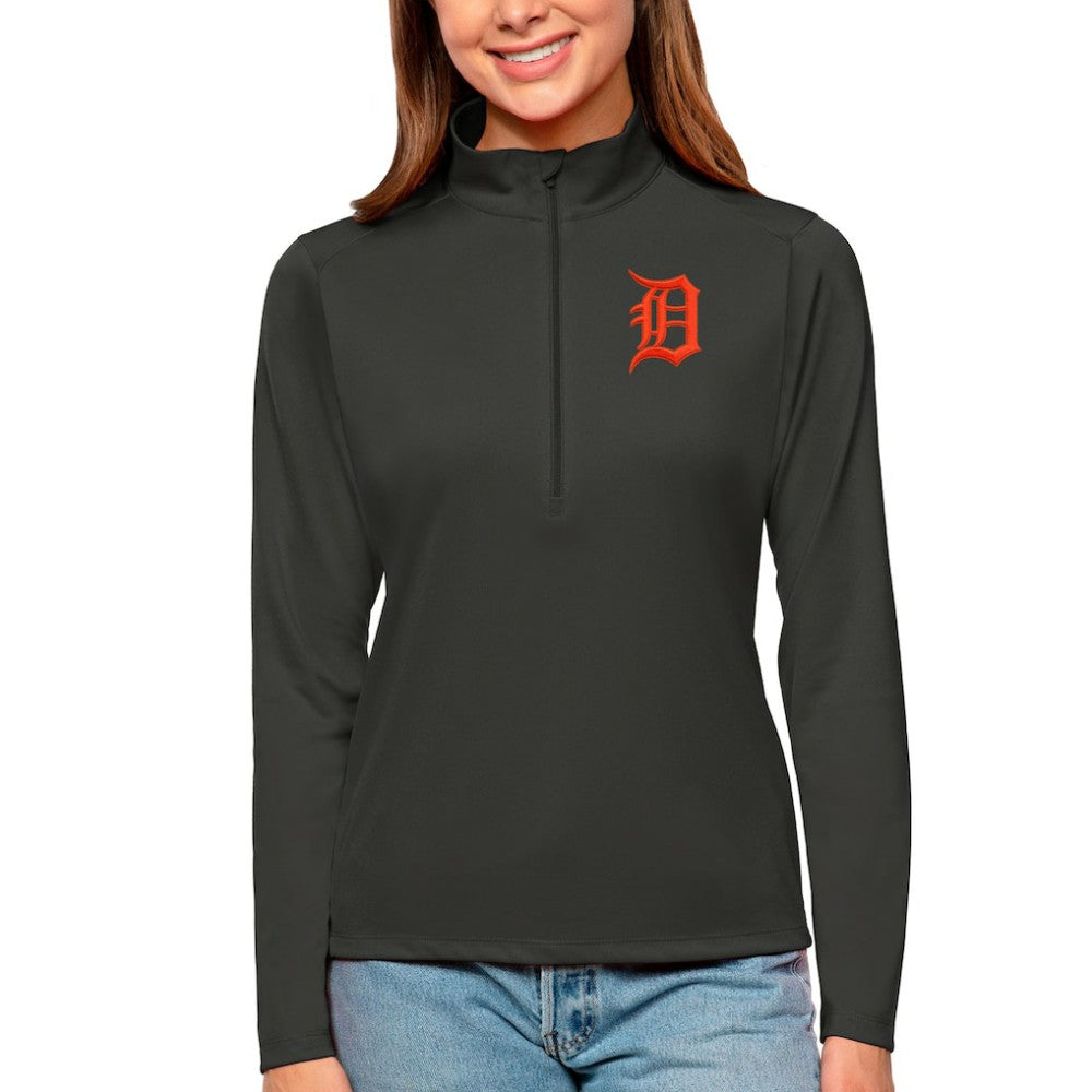 Detroit Tigers Antigua Women's Tribute Quarter-Zip Pullover Top | MLB Near me