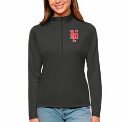 New York Mets Antigua Women's Tribute Quarter-Zip Pullover Top | MLB Outlet