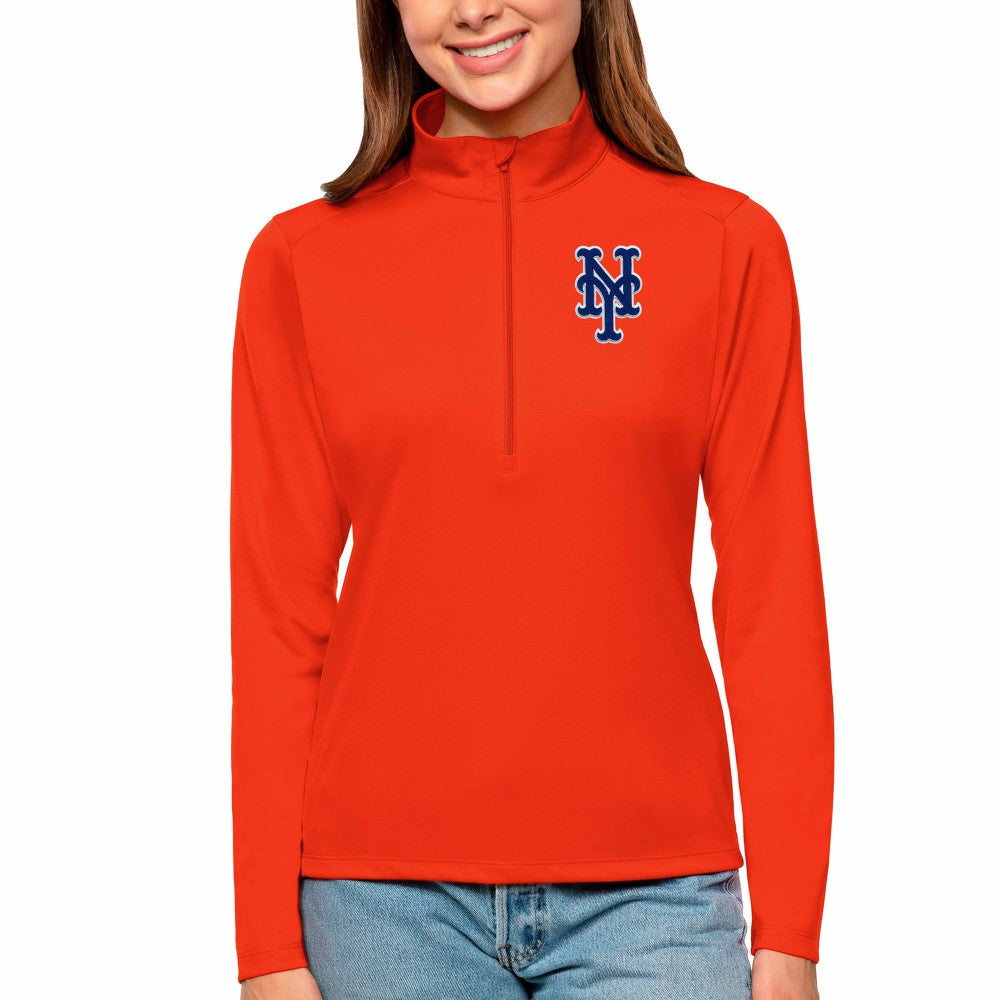 New York Mets Antigua Women's Tribute Quarter-Zip Pullover Top | MLB Discount