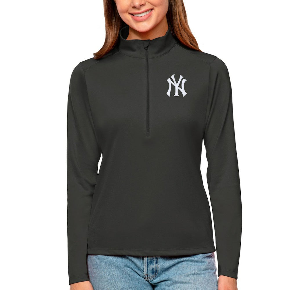 New York Yankees Antigua Women's Tribute Quarter-Zip Pullover Top | MLB Shop