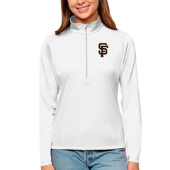San Francisco Giants Antigua Women's Tribute Quarter-Zip Pullover Top | MLB Online