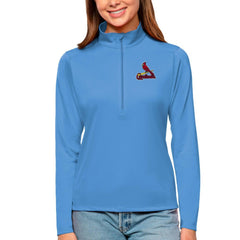 St. Louis Cardinals Antigua Women's Tribute Quarter-Zip Pullover Top | MLB Shop