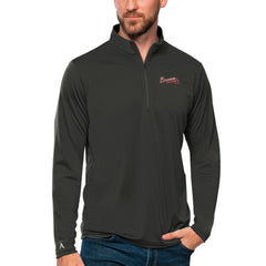 Atlanta Braves Antigua Tribute Quarter-Zip Pullover Top | MLB Outlet