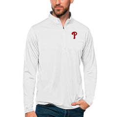 Philadelphia Phillies Antigua Tribute Quarter-Zip Pullover Top | MLB US