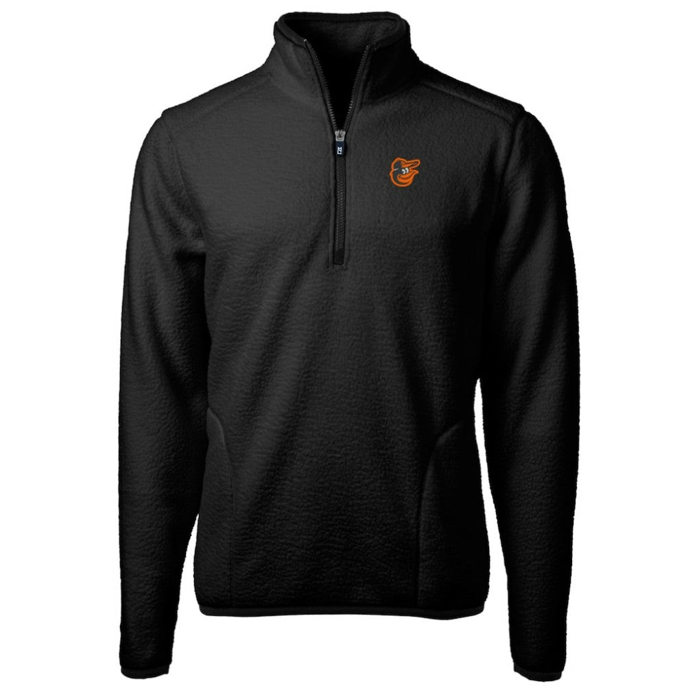Baltimore Orioles Cutter & Buck Big & Tall Cascade Eco Sherpa Fleece Quarter-Zip Pullover Jacket | MLB Sale