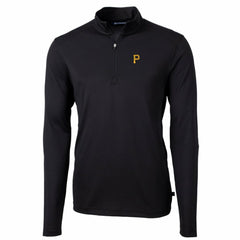 Pittsburgh Pirates Cutter & Buck Big & Tall Virtue Eco Pique Quarter-Zip Pullover Jacket | MLB Outlet