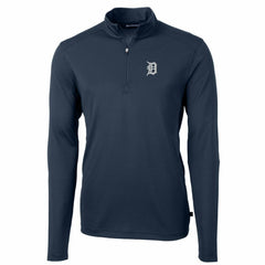 Detroit Tigers Cutter & Buck Big & Tall Virtue Eco Pique Quarter-Zip Pullover Jacket | MLB Outlet